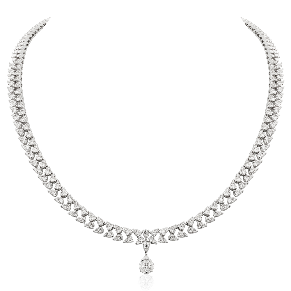 7,64 Ct. Diamond Design Necklace